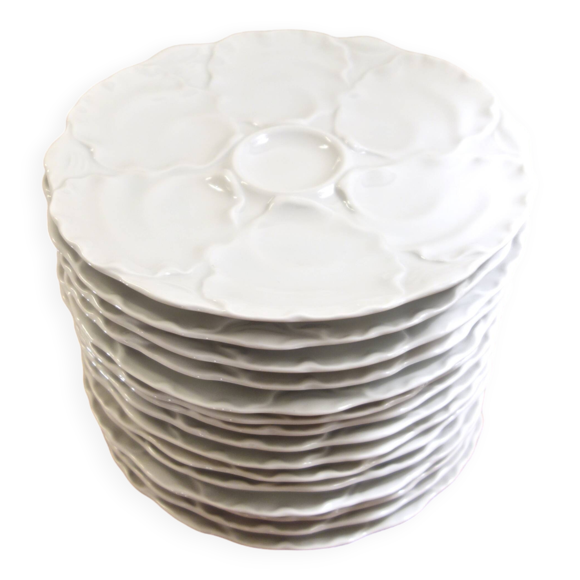Porcelain oyster plate set by HutschenReuthen