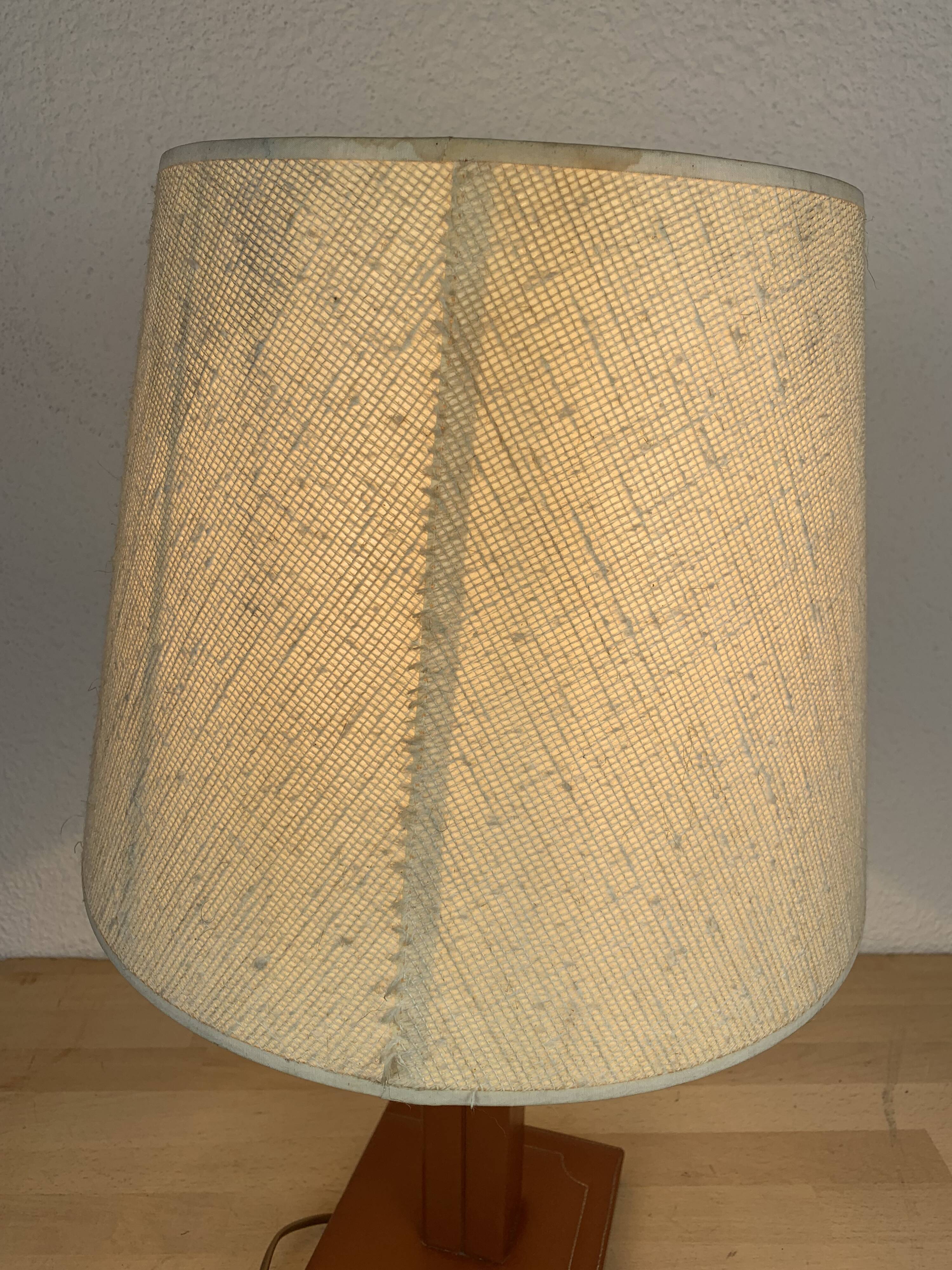 Leather lamp Le Tanneur 1970