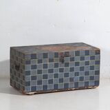 Ancienne malle peinte à décor géométrique (c.1920) #8