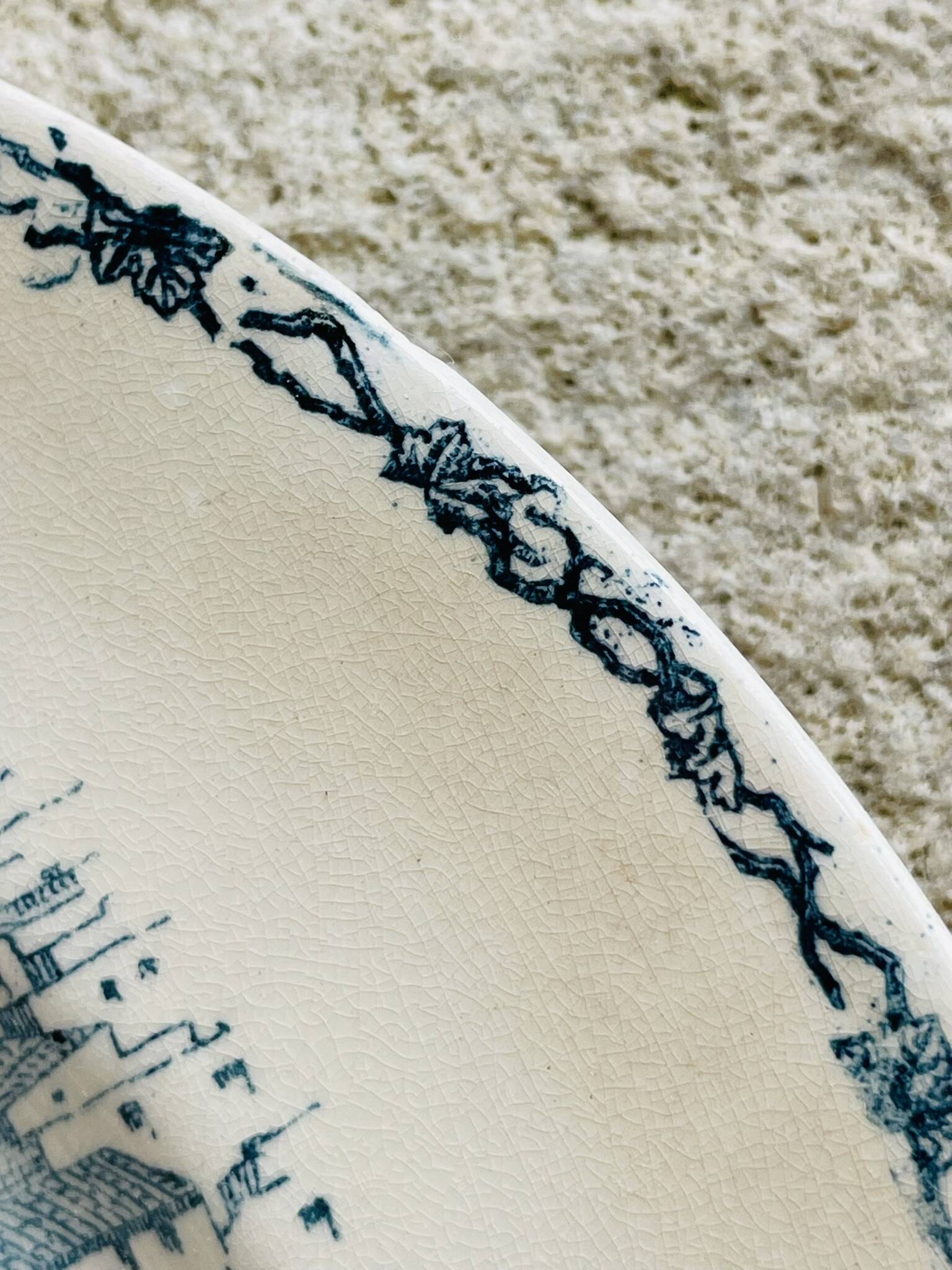 Flat ironstone plate KG Lunéville