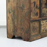 Painted Folk Art Bridal Cupboard
