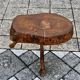 Vintage brutalist side table in solid wood 1960