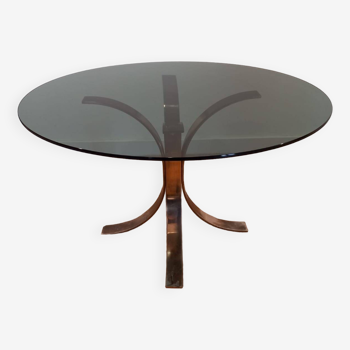 Table basse en verre des années 1970