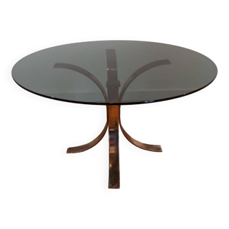 Table basse en verre des années 1970