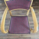 70s armchair chair in Vichy fabric
