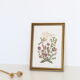 Table of dried flowers on beige, vintage, handicrafts