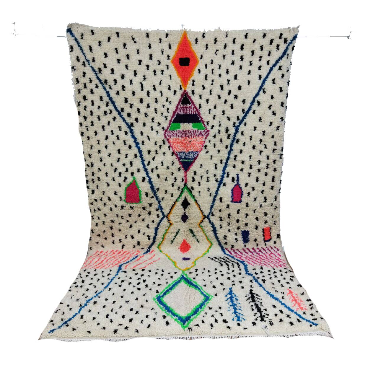 Handmade wool Berber rug 285 X 162 CM