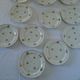 10 plates and 1 dessert dish porcelain desserts from Limoges small flowers