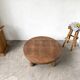 Round brutalist coffee table from the 1950s.
