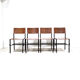 Ensemble de 4 chaises industrielles, Pays-Bas années 1970