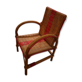 Fauteuil enfant en rotin vintage 60s