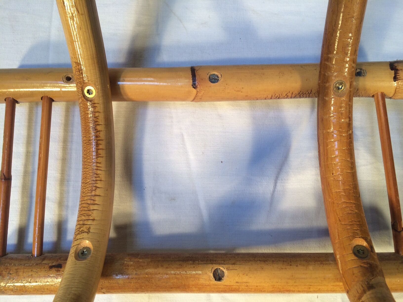 Patère in rattan and bamboo two handles 60/70