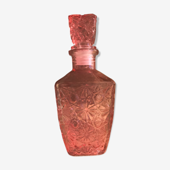 Carafe vintage en verre rose