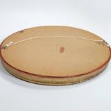 Vintage Wall Hanging Oval Bevelled Mirror with Distressed Gilt Frame