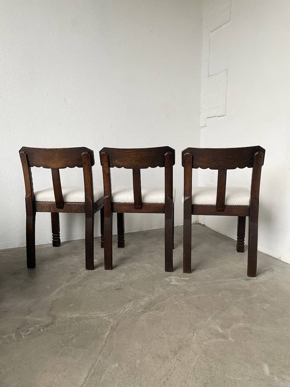 Set of 6 brutalist chairs from the 1940s