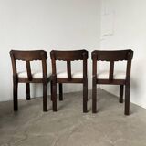 Set of 6 brutalist chairs from the 1940s