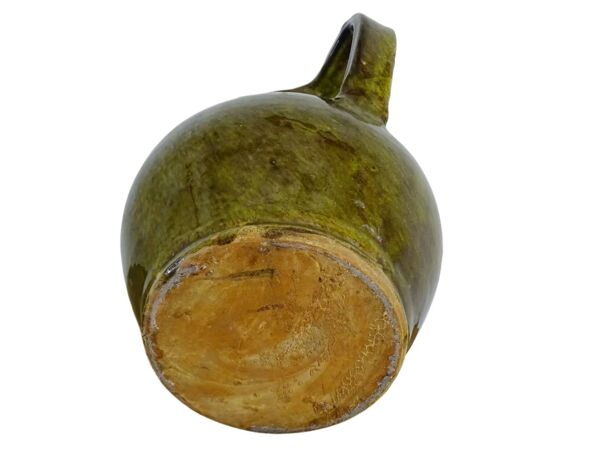 Ancienne cruche ou orjol français à glace verte