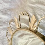 Vintage "witch" mirror - round convex mirror in gold metal