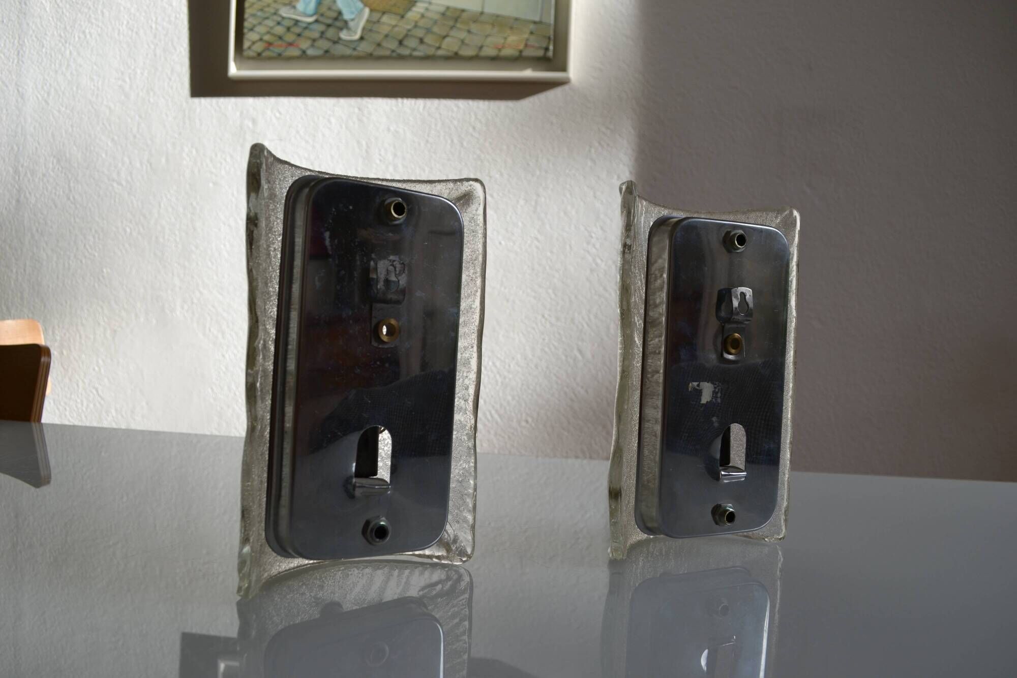Toni Zuccheri for Venini in Murano, Italy 1960 Pair of wall sconces