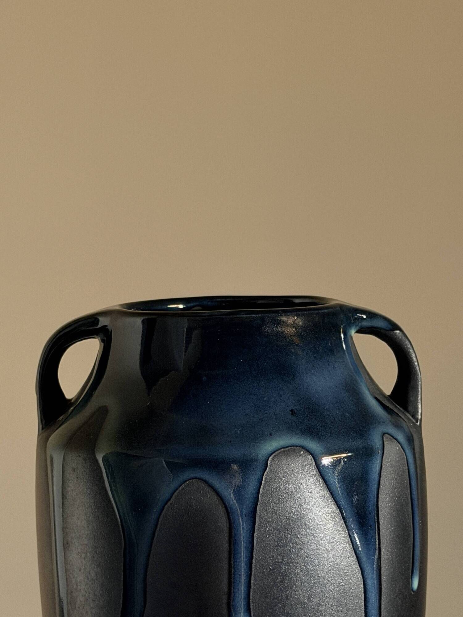 Large Art Deco vase with handles by Alfred Lebret, France, circa 1920.