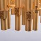 Golden chandelier by Angelo Brotto for Esperia Italia