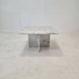 Italian carrara marble coffee table, 1980s