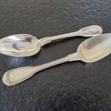 Series of 2 tablespoons - Solid silver