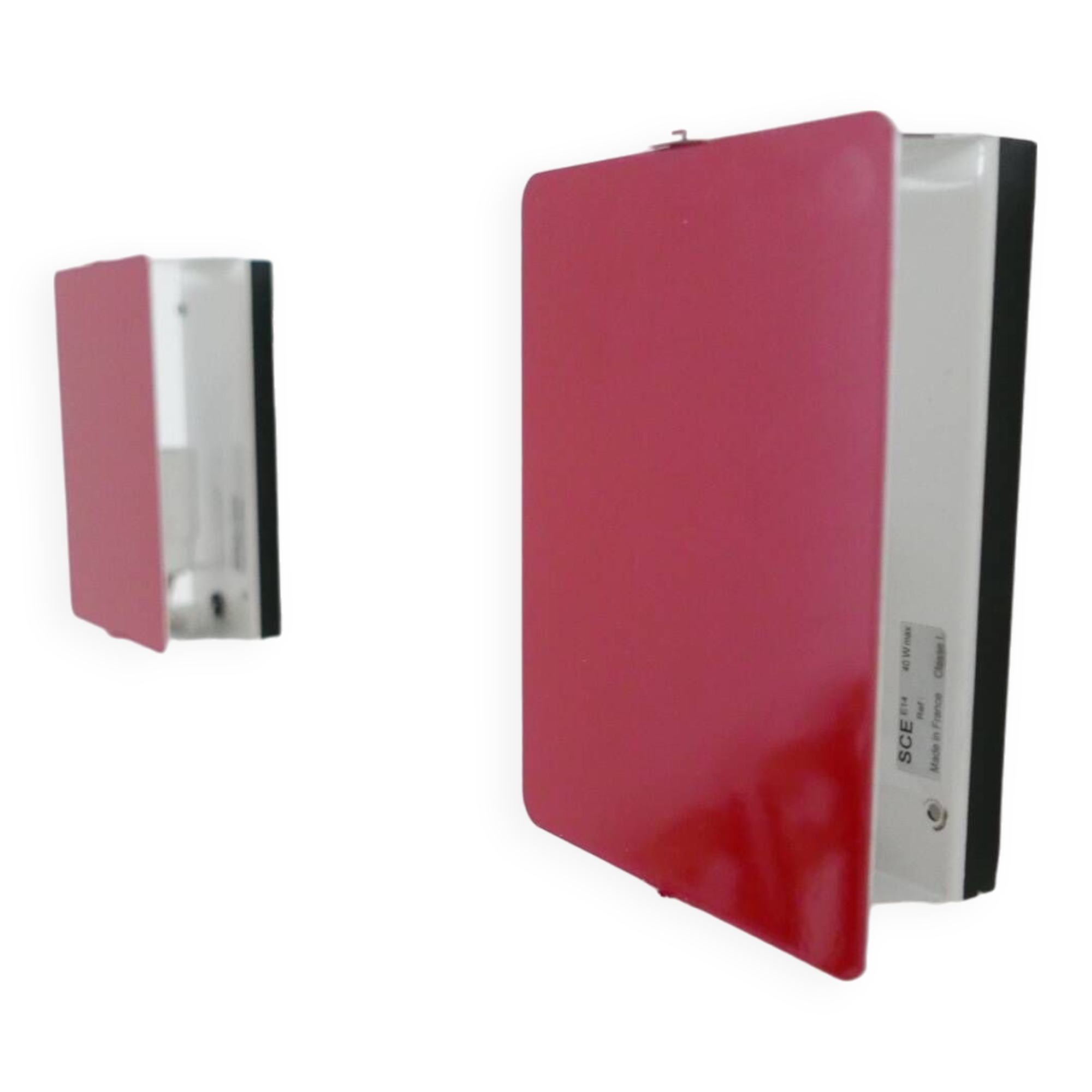 Charlotte Perriand Original Red Mid-Century Wall Lights (3 available)