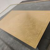 Vintage etched brass coffee table by Ricco D, 1970s