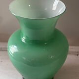 Vintage green opaline vase