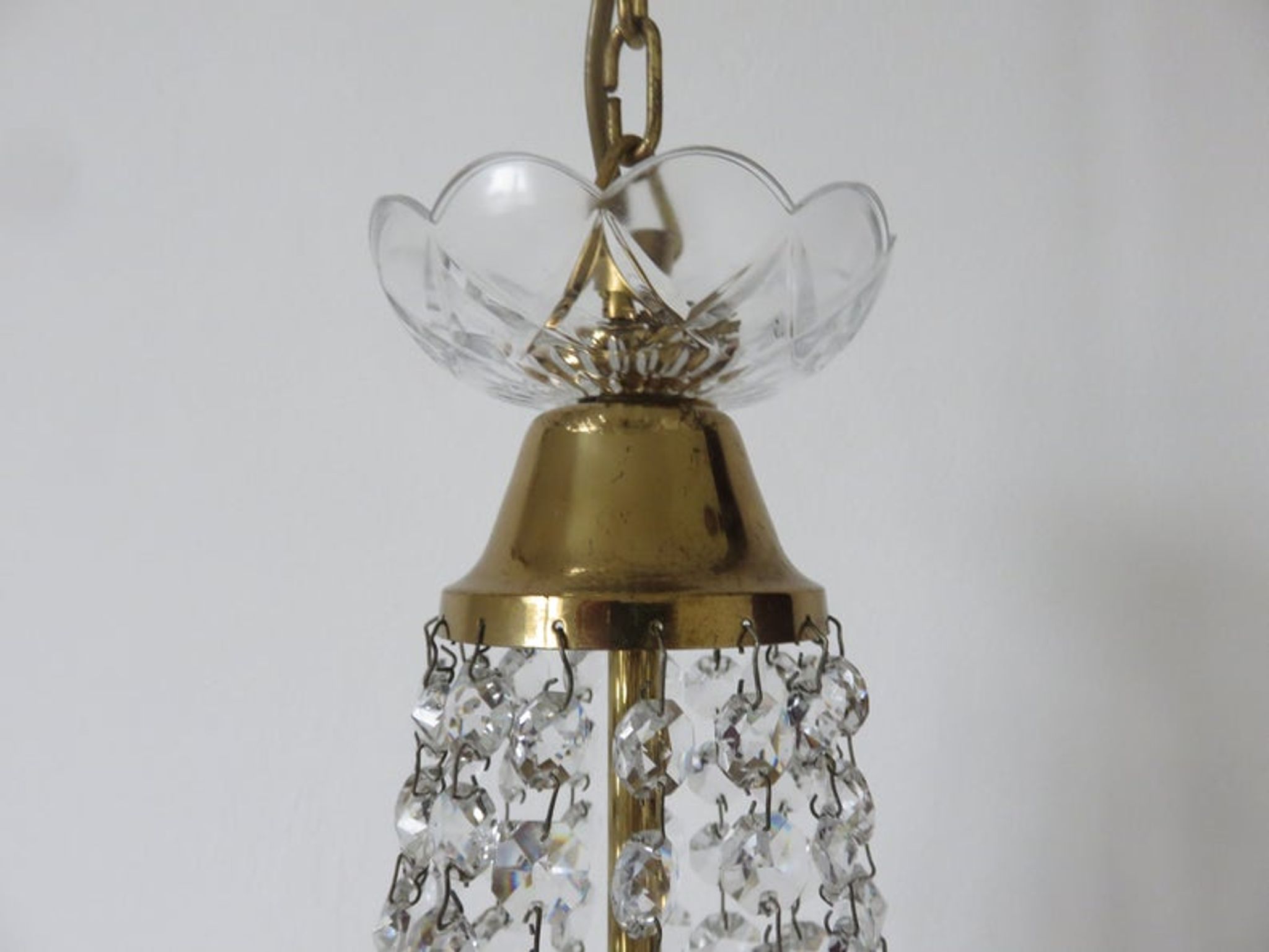 "Hot air balloon" chandelier with Deknudt stamps, 40s