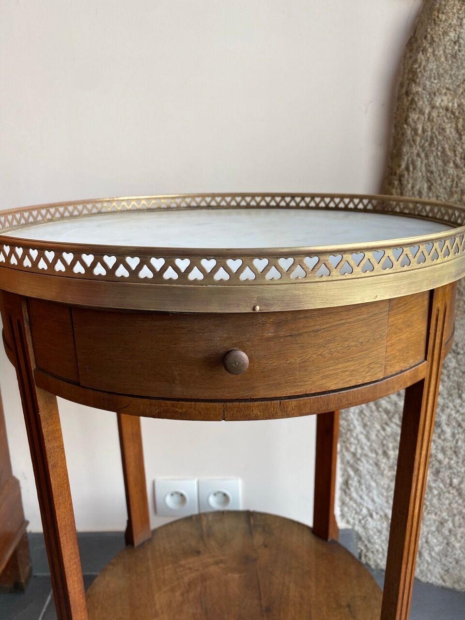 Louis XV-style hot water table in brace, early XX Century