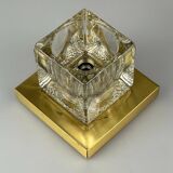 60s 70s Peill & Putzler Cube wall lamp ceiling lamp ice glass space design