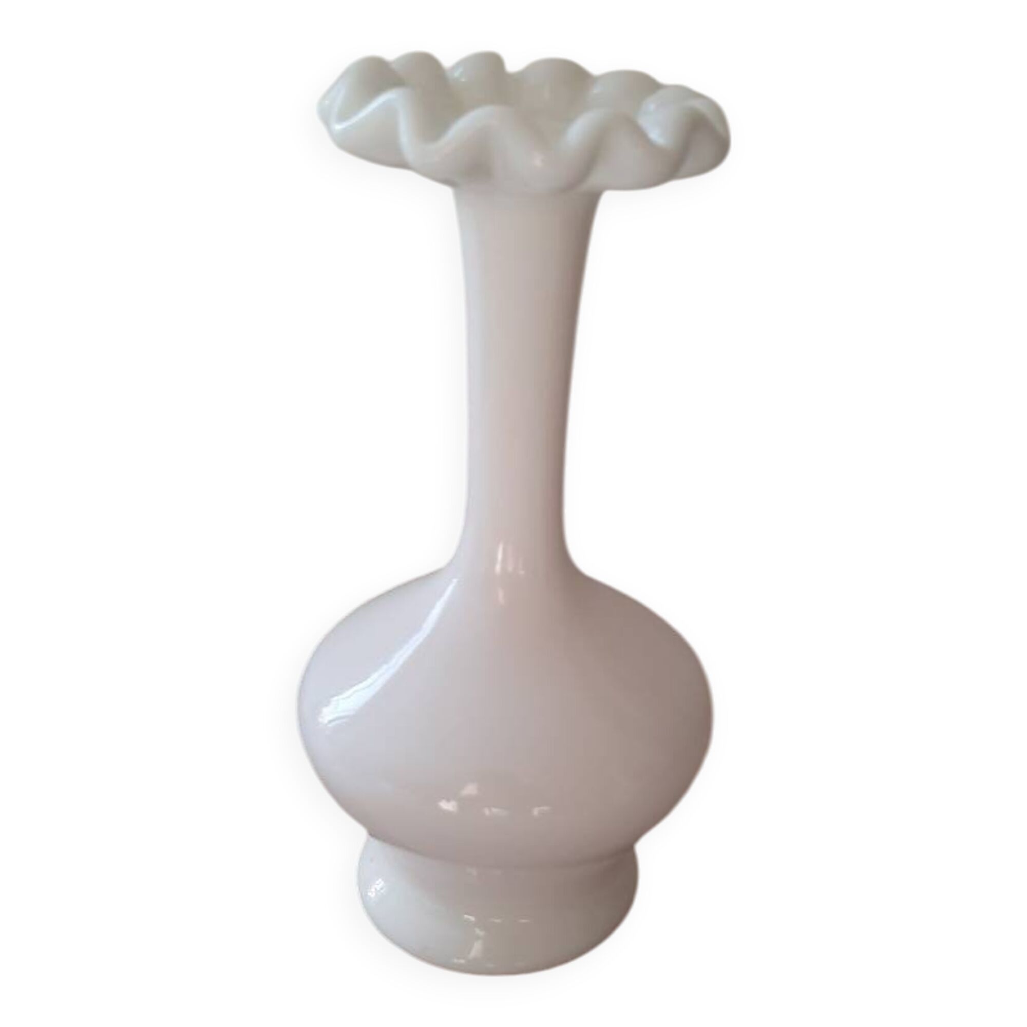 White opaline vase