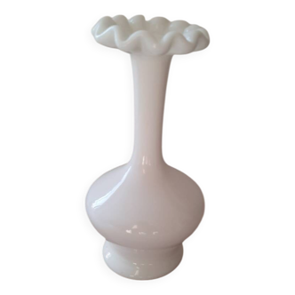 White opaline vase