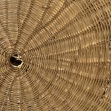Rattan suspension or shade in the shape of a braided undulating circular tray d:80