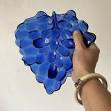 Vide poche en verre raisin bleu cobalt