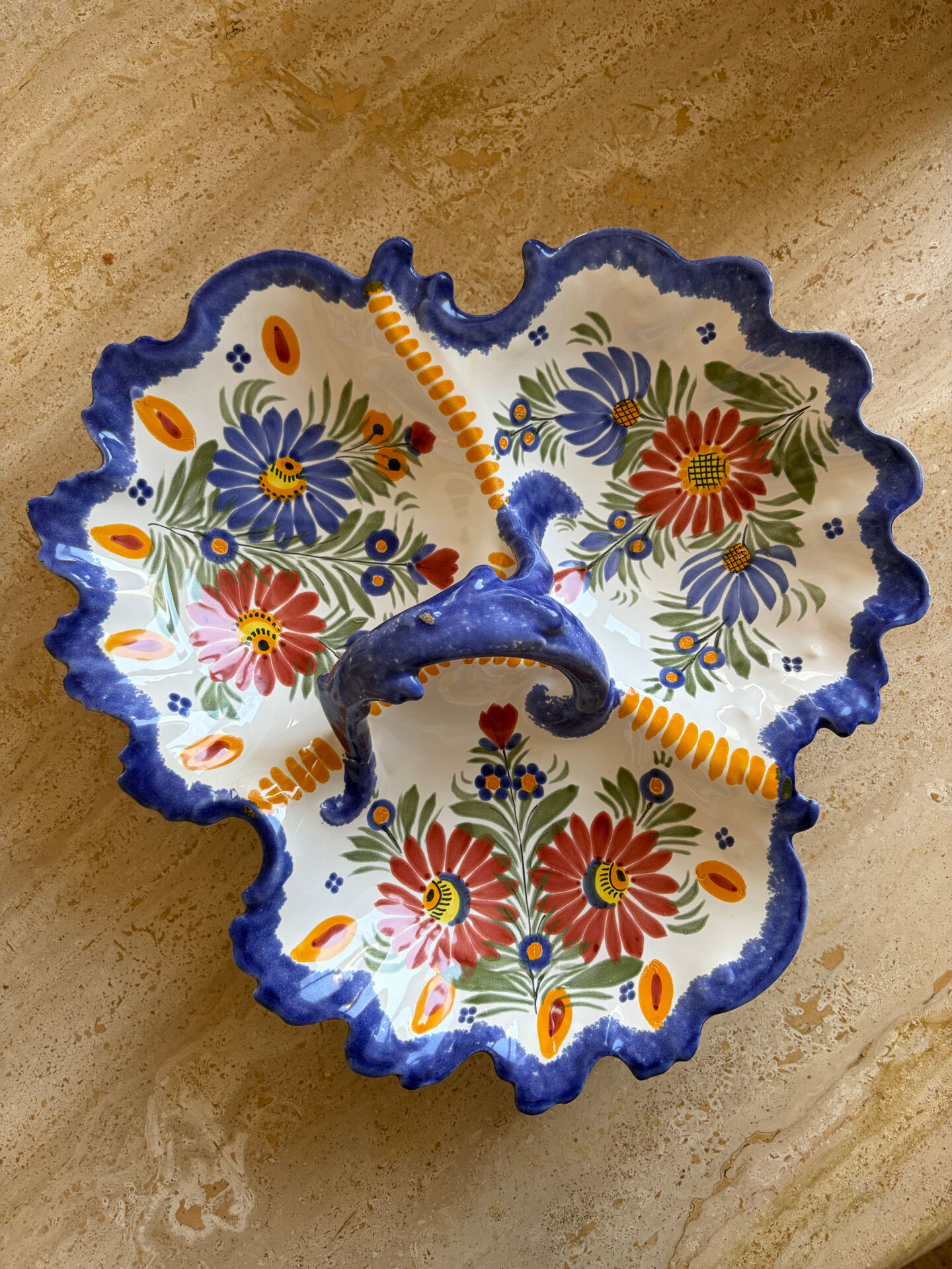 Henriot Quimper faience serving plate