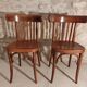 Pair of bistro chairs 5 bars Czechoslovakia 1950