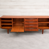 Low teak buffet, vintage Scandinavian style.