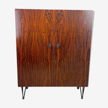 Rosewood cabinet with hairpin legs