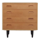 Commode en frêne, design danois, années 1970, fabricant : Hundevad & Co