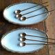 2 porcelain raviers on the golden edge of Limoges Bernardaud