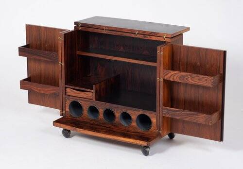 Danish Rosewood Bar Cabinet by Illum Wikkelsø, 1960s