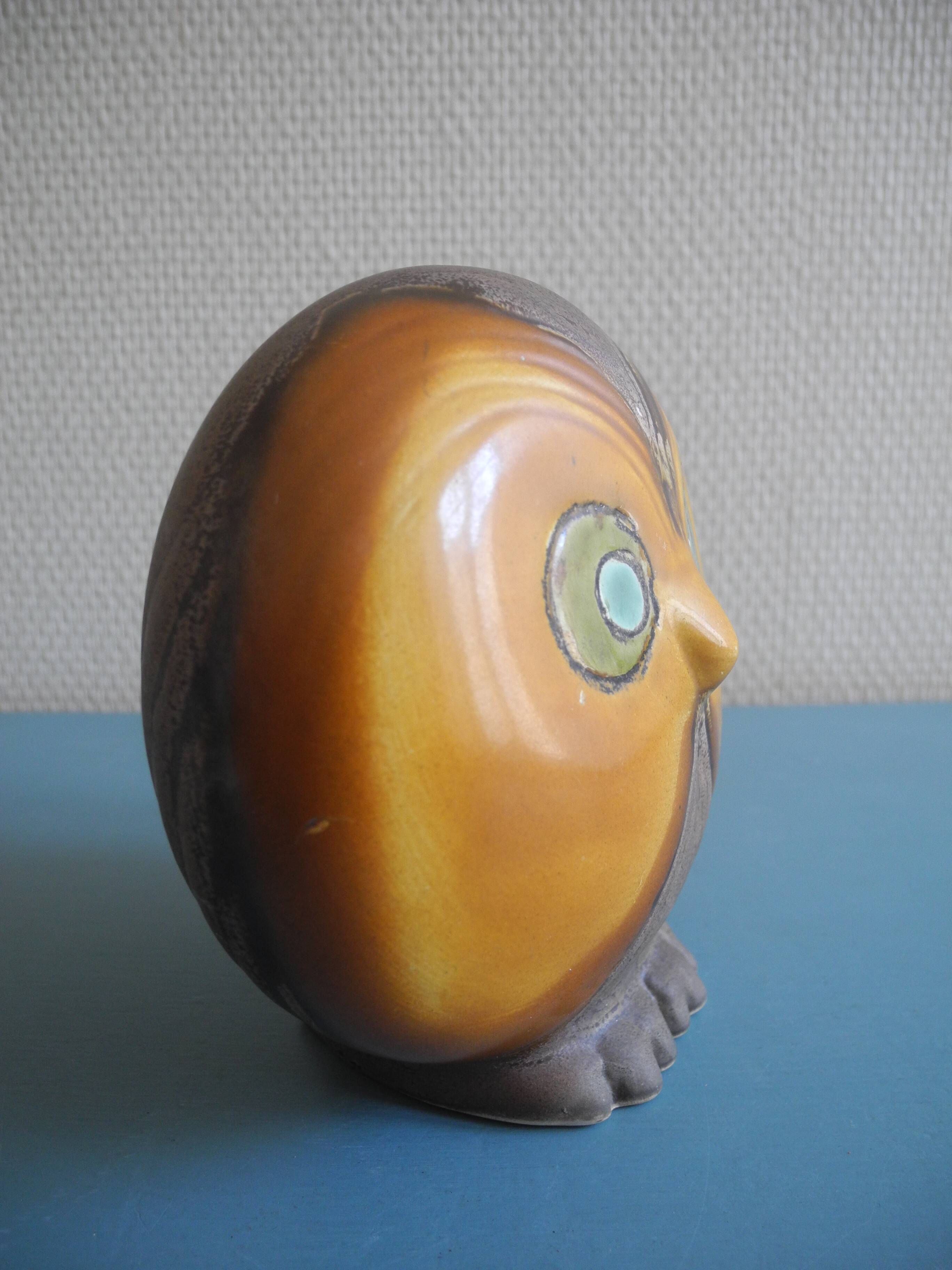 vintage ceramic owl pottery by Eduardo Vega