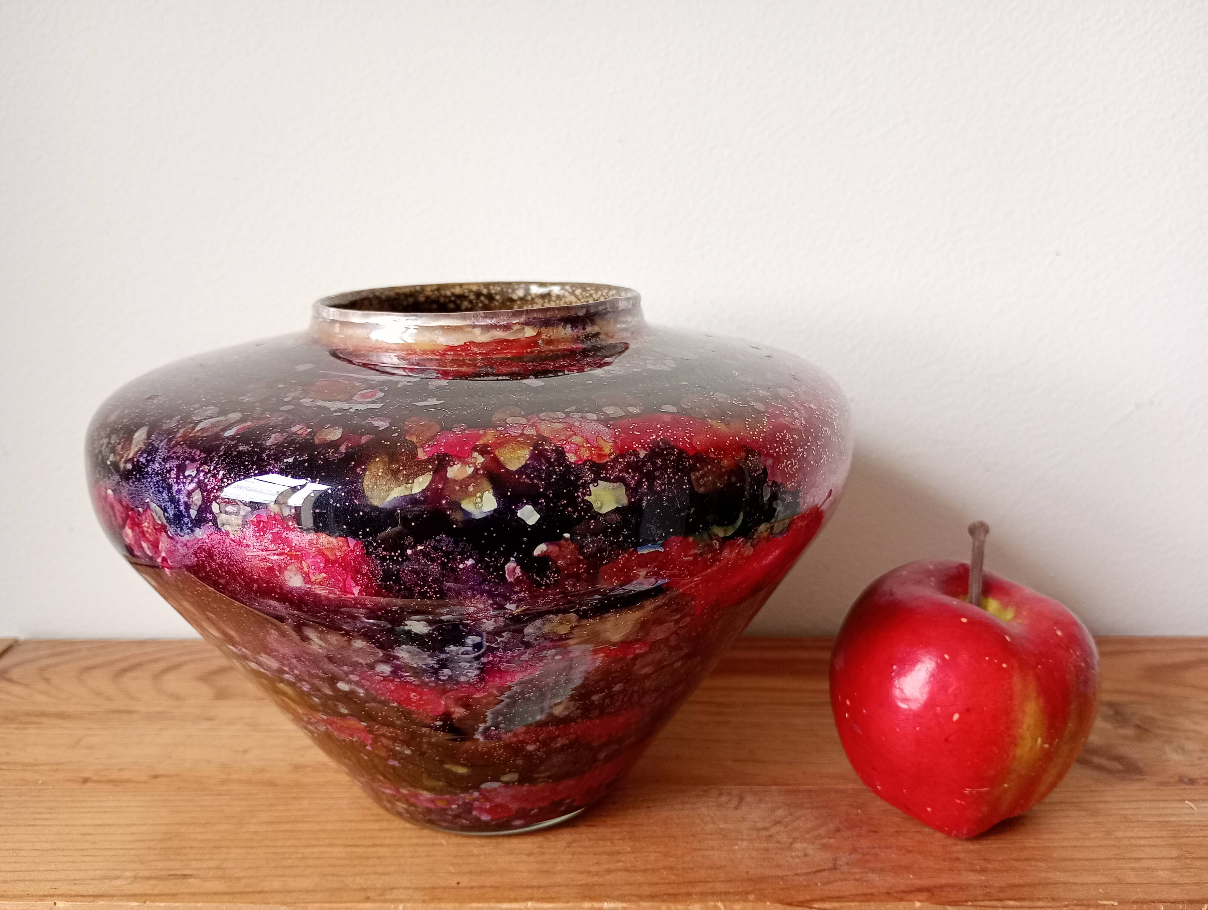 gilded glass vase Laque Line