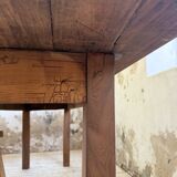 Walnut farmhouse table 2.10m from the 50s