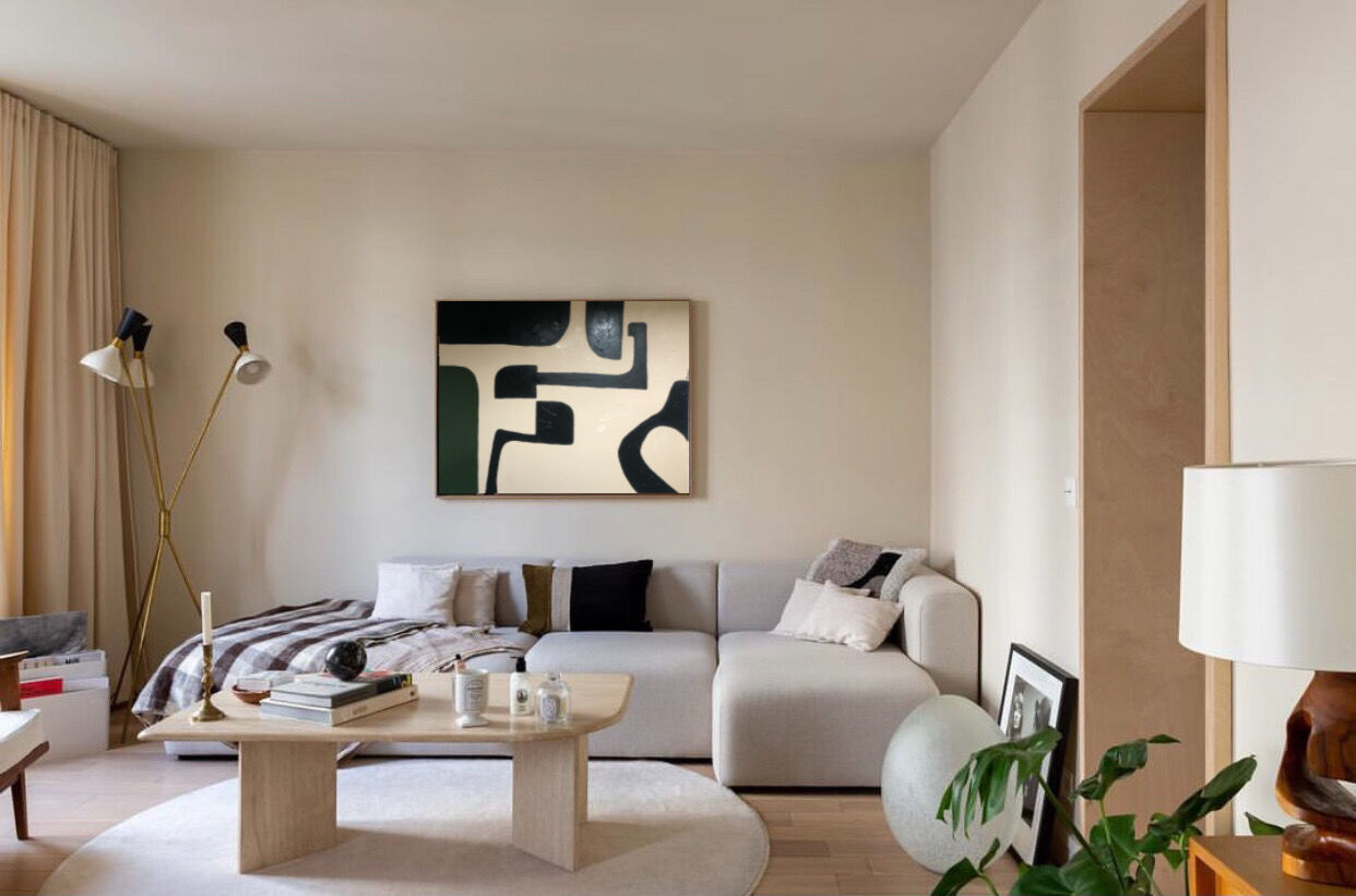 Large acrylic abstract canvas 100x80