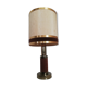 Lampe de table décor métal doré et feutrine vintage