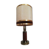 Gold metal and vintage felt décor table lamp